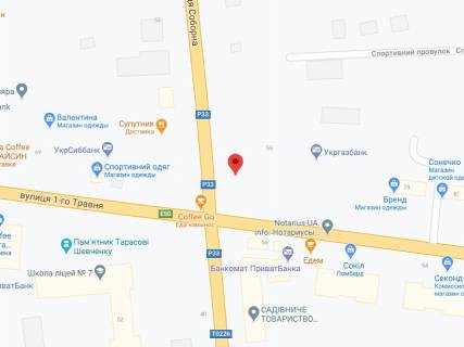 Видеоборд A в Гайсине Соборна вул., 55, аптека "Конекс", прайс за ролик 10 сек 1 вихід/5 хвилин, на двосторонньому екрані, від 144 виходів на день. Розрахунок для інших параметрів трансляції уточнюйте у менеджера. - 301305 схема
