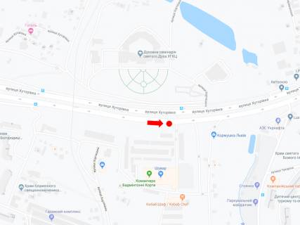Нестандарт  в Львове, 2x4.4  Хуторівка вул., 4 (зуп. "Духовна семінарія"), навпроти ринок "Шувар", в сторону вул. Стрийська схема