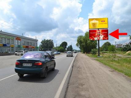 Билборд A в Циркунах, 3x6  с. Циркуни, Соборна вул., маркет "В прок", у бік м. Харків, нижній фото 1
