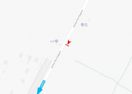 Билборд B в Харькове, 3x6  Леся Сердюка (Командарма Корка) вул., 68, навпроти АГЗС, в центр схема