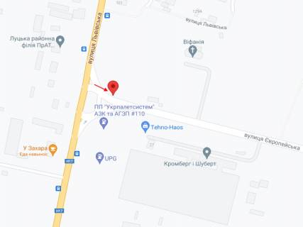 Билборд B в Луцке, 3х6  Львівська-Виробнича (колишня Боженка)_завод Кромберг_новий ринок_виїзд з Луцька схема