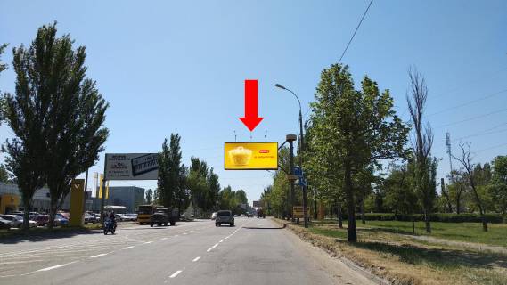 Білборд, Бігборд (Борд)  A у Херсоні, 3x6  Миколаївське шосе, біля Механічного заводу, в центр (флажок) Фото 1