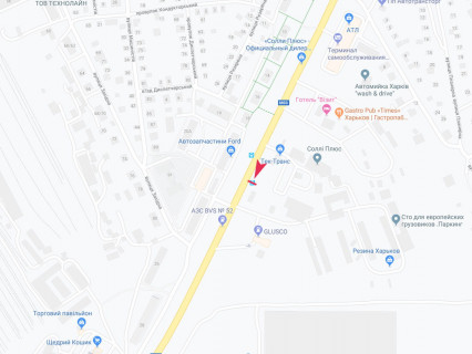 Ситилайт B в Харькове, 1.8x1.2  Мереф'янське шосе, 13б, зупинка "Резервна", в центр схема