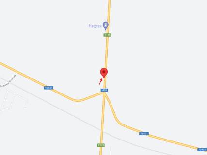 Билборд B в Хорошеве, 6х3  Автошлях Запоріжжя - Харків (М-18), перед розв'язкою на м. Синельникове, біля АЗС НЕФТЕК, рух у бік м. Самар (Новомосковськ) схема