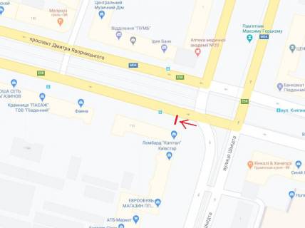 Ситилайт  в Днепр (Днепропетровск) Яворницкого пр. (бывш. Маркса пр.), 113 схема