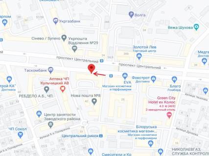 Ситилайт B в Николаеве Центральний просп. (Леніна просп.)., 23 схема