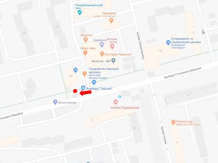 Ситилайт A в Львове, 1.8x1.2  Мазепи вул., 13б / вул. Орлика, (зупинка "Орлика"), супермаркет "Сільпо", в сторону ТРЦ "Спартак" схема