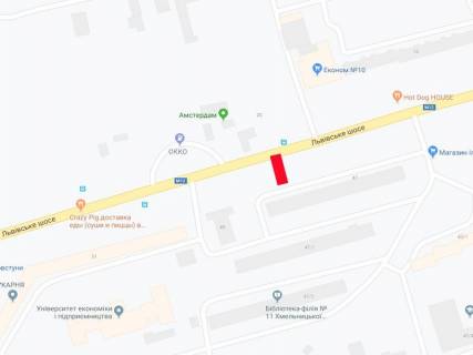 Billboard A in Khmelnitsky, 3x6  L'vivs'ke sose, 47, zapravka "OKKO" scheme