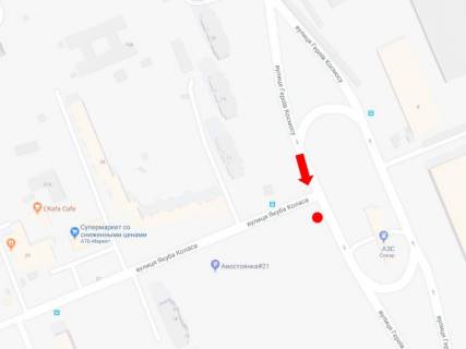 Білборд, Бігборд (Борд)  A у Києві, 3x6  Героїв Космосу вул. / Коласа вул., біля АЗС "Socar", в бік просп. Леся Курбаса (50-річчя Жовтня) схема