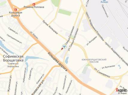 Билборд A в Киеве Зодчих вул., 4, навпроти магазину АТБ, від Миколи Руденка бульвар (Кольцова бульвар) схема