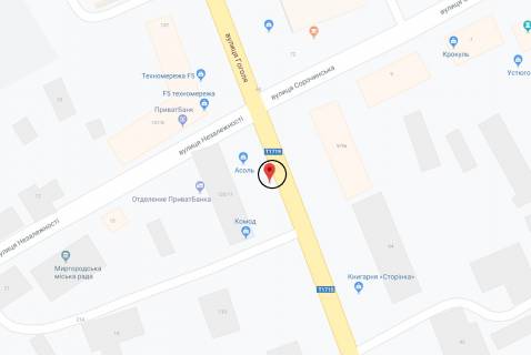 Билборд B в Полтаве В.Тирнівська вул. - К.Шосе, вул. (перехр.) схема