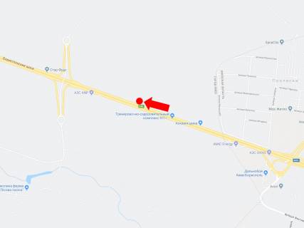 Билборд A в Киеве, 3x6  Траса Київ-Бориспіль, зупинка с. Проліски, в сторону Києва схема