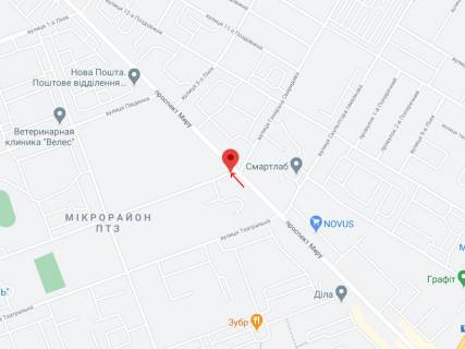 Билборд B в Николаеве Миру пр., 30А/1, навпроти - Паркова вул. схема