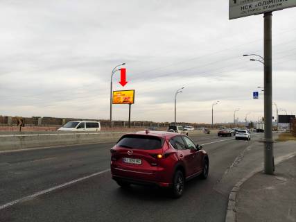 Билборд  в Киеве, 3x6  Набережно-Рибальська вул., 120м до перехрестя з Електриків вул., в бік Подолу, Електриків вул. фото 1