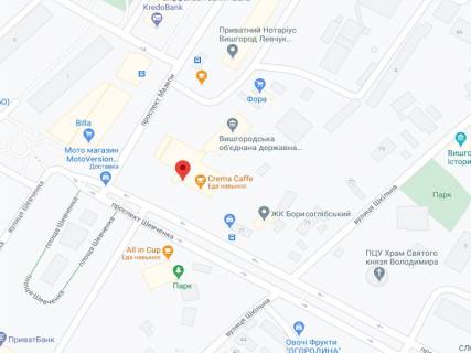 Видеоборд A у Вишгороді Шевченка пр., 1, аптека "Вітамін", прайс за ролик 10 сек 1 вихід/5 хвилин, на двосторонньому екрані, від 144 виходів на день. Розрахунок для інших параметрів трансляції уточнюйте у менеджера. - 301303 схема
