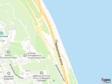 Видеоборд A у Києві Набережне шосе, 500м після Наводницького парку, до мосту Метро, прайс за трансляцію ролика 10 сек 1вихід/90 сек, з 0:00 до 23:59 - 393811 схема