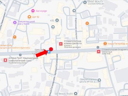 Ситилайт B в Киеве, 1.8x1.2  Січових Стрільців (кол. Артема) вул., 44, зупинка "вул. Гоголівська" схема