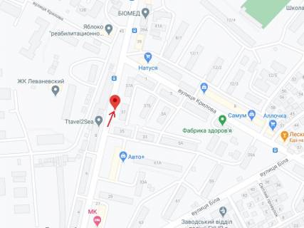 Билборд A в Николаеве Генерала Олекси Алмазова вул. (Генерала Карпенка) ., 37 - Євгенія Логінова вул. (Крилова)  схема