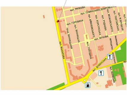 Билборд A в Ровно вул. Кулика і Гудачека (Макарова)., 16 схема