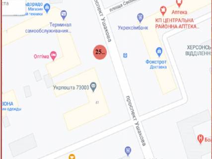 Призма B в Херсоне Ушакова пр. - Свободи пл. - 379105 схема