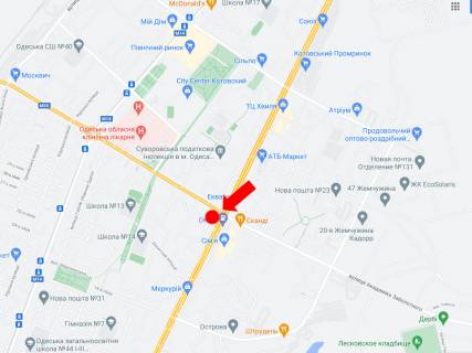 Призма  в Одессе, 3x6  Палія вул. (кол. Дніпропетровська дорога) / Заболотного вул., біля супермаркету "Таврия В" - 447651 схема