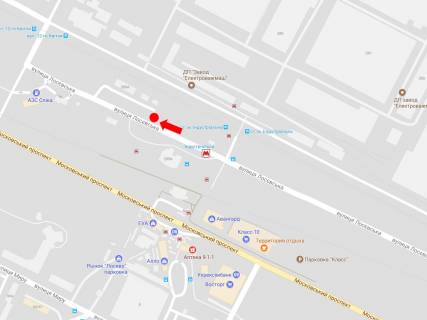Билборд A в Харькове, 3x6  Лосєвська вул., біля ст. м. "Індустріальна" (кол. ст. м. "Пролетарська"), в центр схема