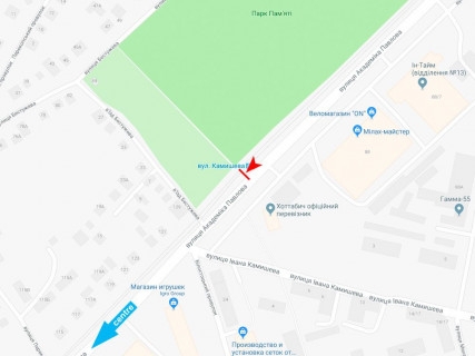 Ситилайт B в Харькове, 1.8x1.2  Павлова вул., навпроти буд. 88, (1), зупинка "Камишева вул.", в центр схема