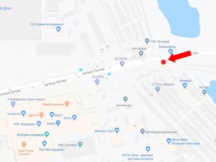 Billboard B in Kyiv, 3x6  Lugova st., 16 v storonu TRC "Karavan" scheme