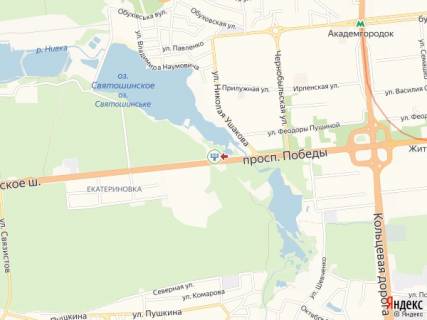 Prismatron, Prism A in Kyiv Peremogi av., viizd z mista, bila pisohidnogo perehodu, v storonu Zitomira - 214622 scheme