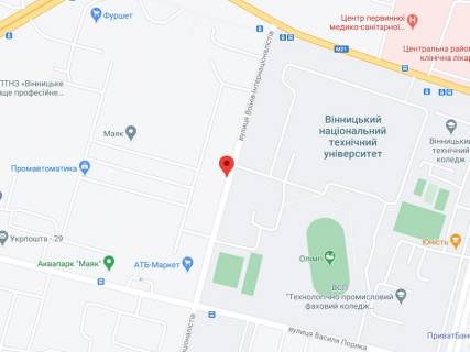 Видеоборд A в Виннице Політехнічна (колишня Воїнів-Інтернаціоналістів вул.)., 2Г, аптека "Конекс", прайс за ролик 10 сек 1 вихід/5 хвилин, на двосторонньому екрані, від 144 виходів на день. Розрахунок для інших параметрів трансляції уточнюйте у менеджера. - 301262 схема