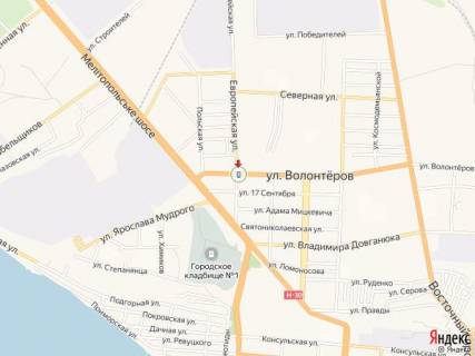 Ситилайт B в Бердянске Европейская ул. - Волонтеров ул., №4 схема