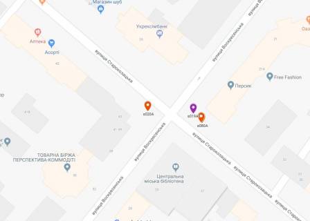 Бэклайт B в Днепр (Днепропетровск) Старокозацький вул. (колиш. Комсомольська вул.), 43 - Старокозацька вул. (колиш. Леніна вул.) схема