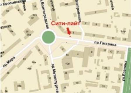 Ситилайт  в Кривом Роге, 1.8x1.2  Гагаріна пр., 3 схема
