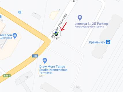 Ситилайт B в Кременчуге Халаменюка вул. - Леонова вул. схема