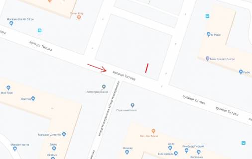 Скроллер B в Днепр (Днепропетровск), 3.14х2.32  вул. Незалежності (Титова) - просп. Олександра Поля (Кірова), на розділовій смузі, на світлофорі - 289473 схема