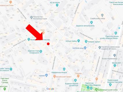 Ситилайт  в Киеве, 1.8x1.2  Ярославів Вал вул., 22, біля входу в готель "Radisson", в сторону ст.м. "Золоті ворота" схема
