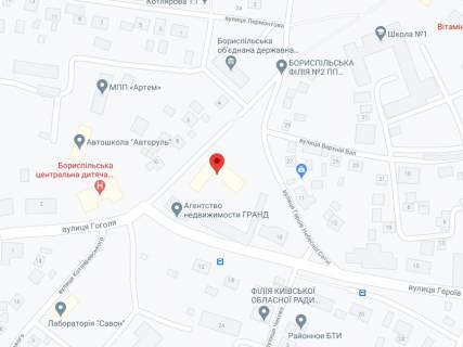 Видеоборд A в Борисполе Героїв Небесної Сотні вул., 8-А, аптека "Вітамін", прайс за ролик 10 сек 1 вихід/5 хвилин, з 8:00-22:00. Розрахунок для інших параметрів трансляції уточнюйте у менеджера. - 301245 схема