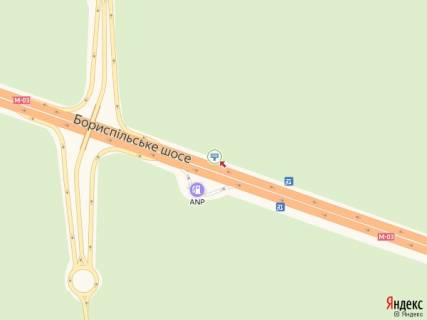 Билборд A в Киеве Траса Київ-Бориспіль, в м. Київ, 23 + 900 м, АЗС "ANP", в сторону ст.м. "Бориспільська" схема