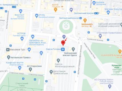 Скроллер A в Одессе Привокзальна пл., 2, ж/д вокзал, центральний вхід 4 - 402255 схема