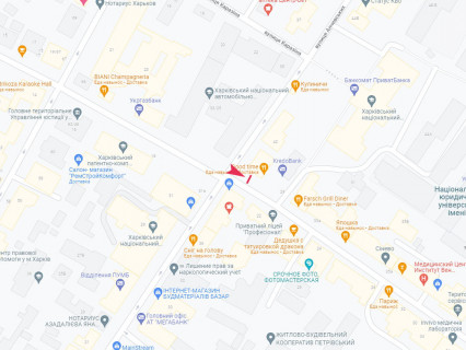 Ситилайт B в Харькове, 1.8x1.2  Ярослава Мудрого (Петровського) вул. - Алчевських (Артема) вул., 40/27 схема