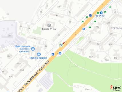Скроллер A в Киеве Глушкова пр., 30, ст.м. "Теремки", на світлофорі, з центру - 304769 схема