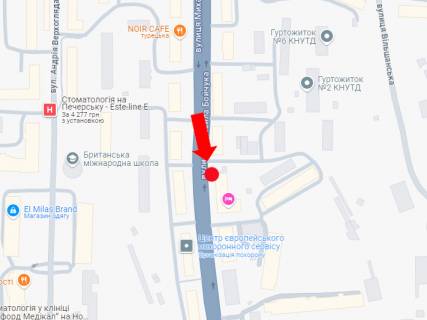 Ситилайт B в Киеве, 1.8x1.2  Бойчука (кол. Кіквідзе) вул., 17/10, зупинка "АТП-4" схема