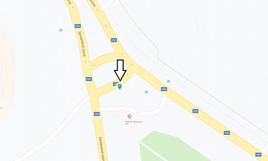 Бэклайт A в Днепр (Днепропетровск) Запорізьке шосе, 53, біля АЗС, на розгалудженні, в сторону аеропорту, виїзд з міста схема