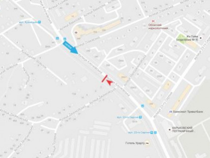 Билборд B в Харькове, 3x6  Клочківська вул. - Джанкойська вул., з центру схема