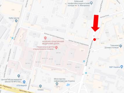 Бэклайт  в Киеве, 2.3x3.14  Чорновола вул., 33 / вул. Андрющенко, в сторону Повітрофлотського мосту, просп. Берестейський (Перемоги) схема