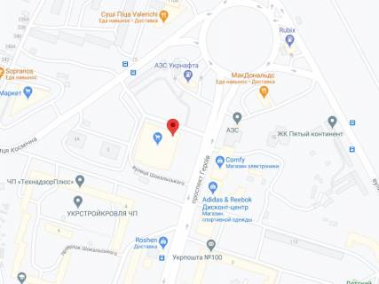 Видеоборд A в Днепр (Днепропетровск) Героїв пр., 2, аптека "Мед Сервіс", №Дн156, прайс за ролик 10 сек 1 вихід/5 хвилин, з 8:00-22:00. Розрахунок для інших параметрів трансляції уточнюйте у менеджера. - 301329 схема