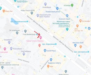 Ситилайт  в Днепр (Днепропетровск) Яворницького пр.  (колиш. Маркса пр.), 67 схема