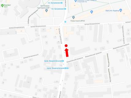 Билборд A в Харькове, 3x6  Греківська вул. - пров. Ващенковський, на світлофорі, в центр схема