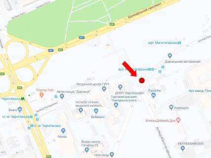 Билборд  в Киеве, 3x6  Гетьмана Павла Полуботка вул. (Попудренка). - Якова Гніздовського вул. (Магнітогорська)., в сторону ст.м. "Лісова" схема