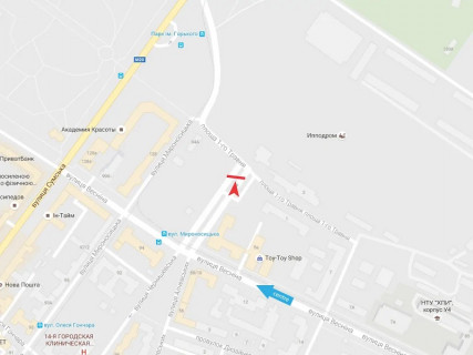 Призма B в Харькове, 3x6  Іподрому майдан (кол. Першого Травня вул.) - Весніна вул., 5а - 666143 схема